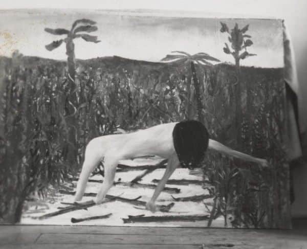 Photograph of 'Urang Creek' (early version of 'Mrs Fraser'), sent by Nolan to the Reeds from Fraser Island, 1947