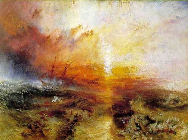 Slave Ship (Slavers Throwing over the Dead and Dying, Typhoon Coming On), 1840, JMW Turner
