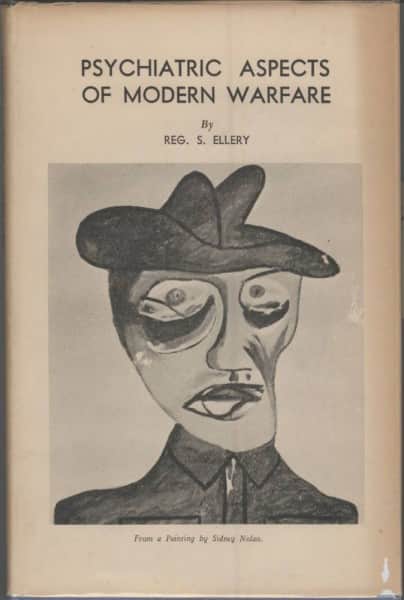 Sidney Nolan, Head of Soldier, 1942 National Gallery of Australia, Canberra Cover for Geg. S. Ellery, Psychiatric Aspects of Modern Warfare, Reed & Harris, Melbourne, 1945
