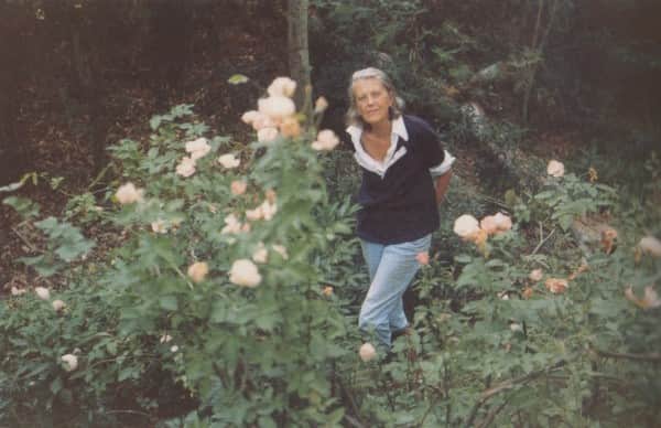 Sunday Reed in Rosa Mutabilis, c. 1974, photo by John Sinclair