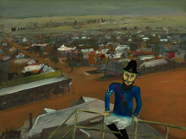 "The watch tower", July 1947, Sidney Nolan, NGA collection.
