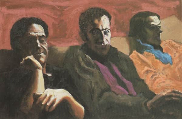Albert Tucker, "John Reed, Sidney Nolan and Sunday Reed", 1983