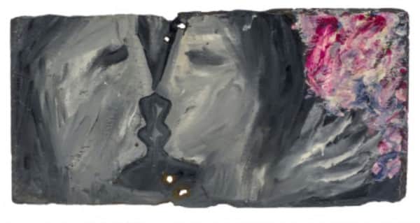 Sidney Nolan, painting on slate, untitled, c. 1942, UQ Art Museum collection
