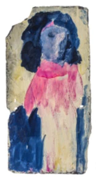 Sidney Nolan, painting on slate, untitled, 12 Dec 1941, UQ Art Museum collection